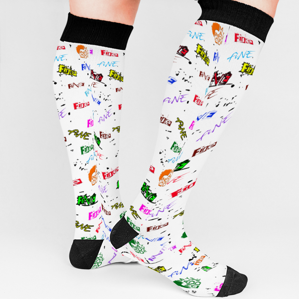 Fine All-Over Knee High Socks