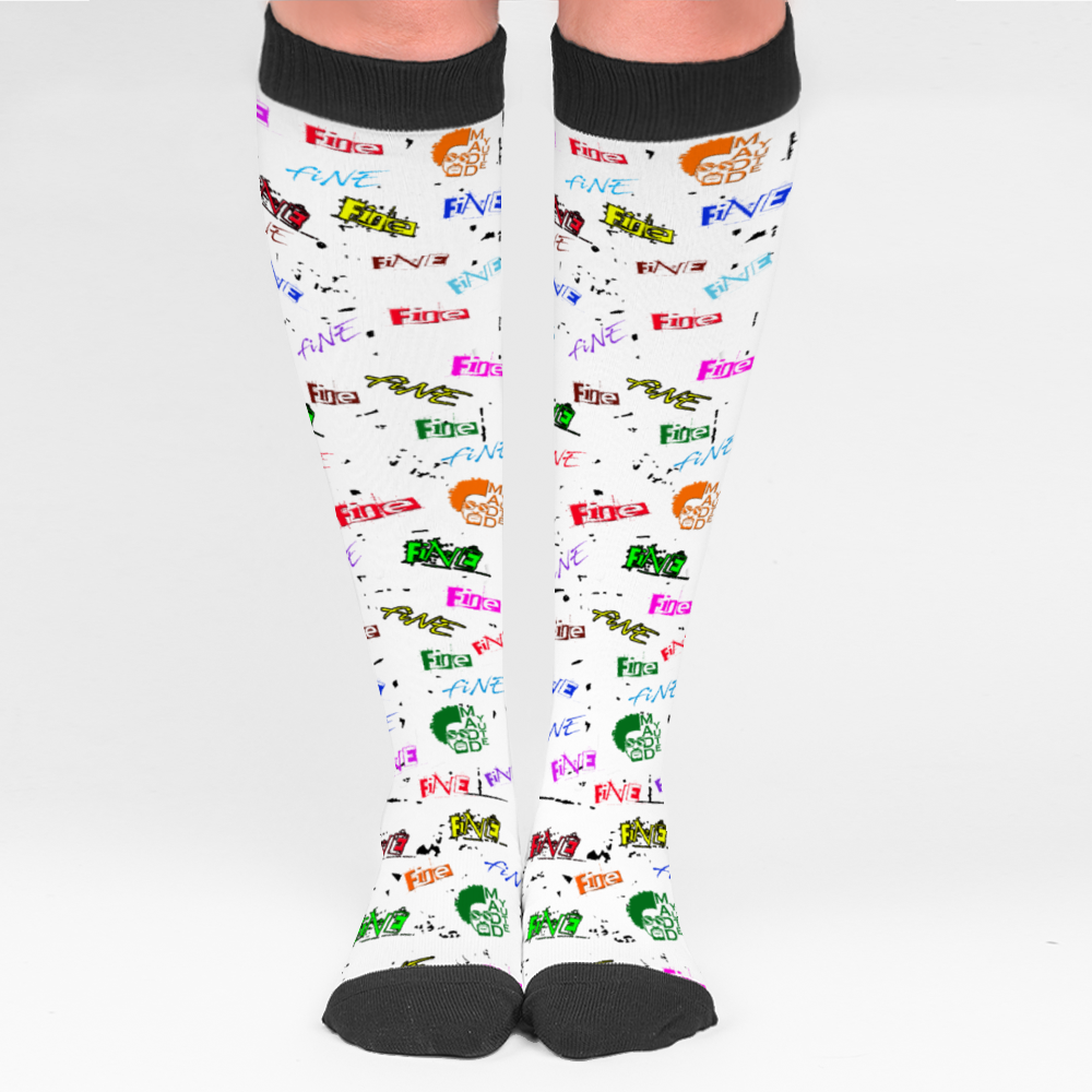 Fine All-Over Knee High Socks